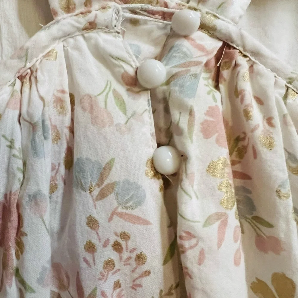 CUPCAKES AND CASHMERE GIRLS PRETTY FLORAL RUFFLE SUNDRESS SIZE 6